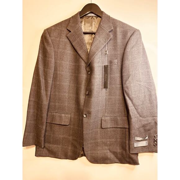Oscar De La Renta Men's Kashmina Luxury Washed Wool Blazer Suit Jacket Size 40S - Picture 1 of 10